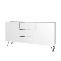 Manhattan Comfort 403AMC198 Beekman 62.99 Sideboard with 4 Shelves in White